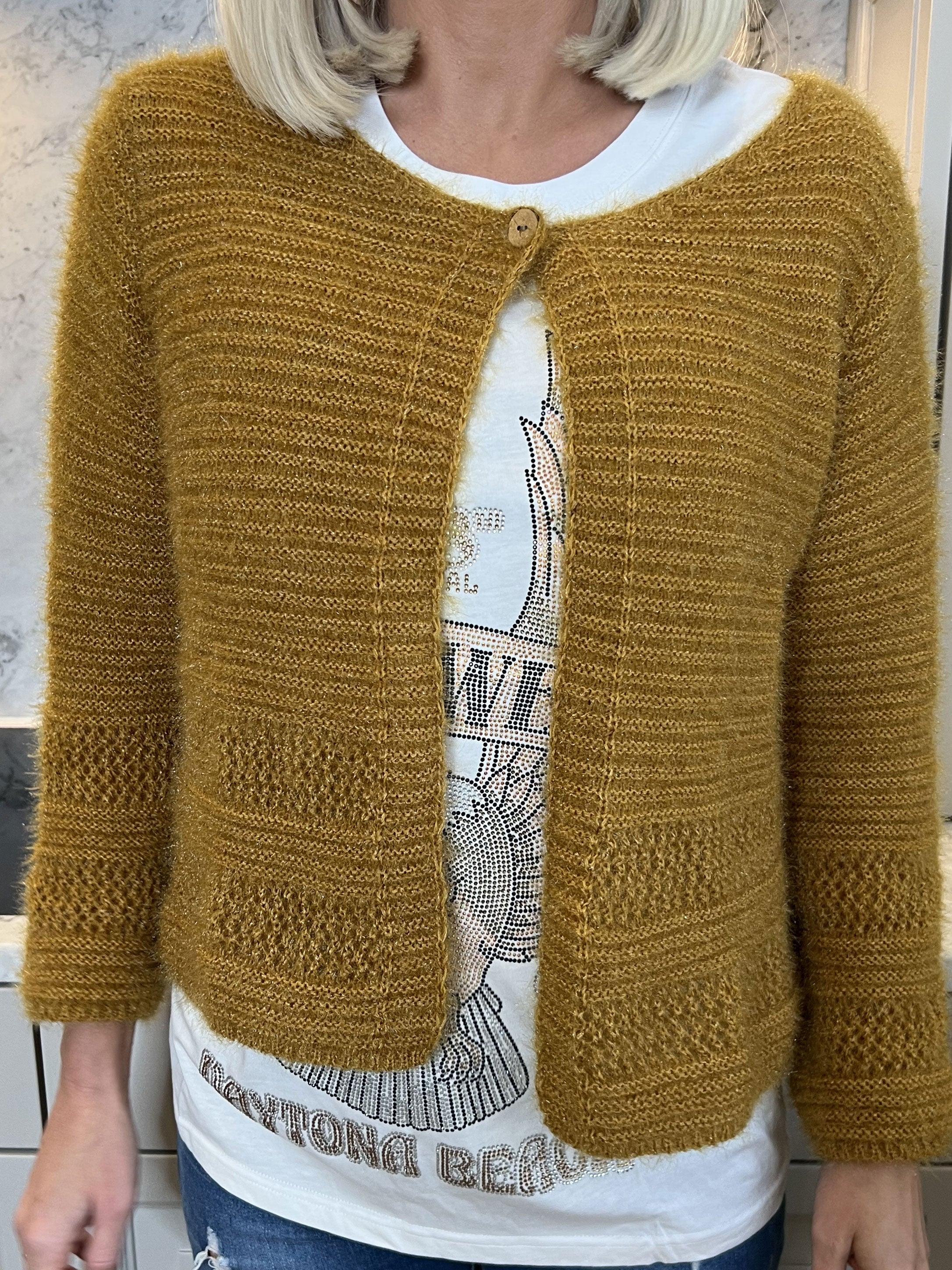 Melly - Blød cardigan med en knap